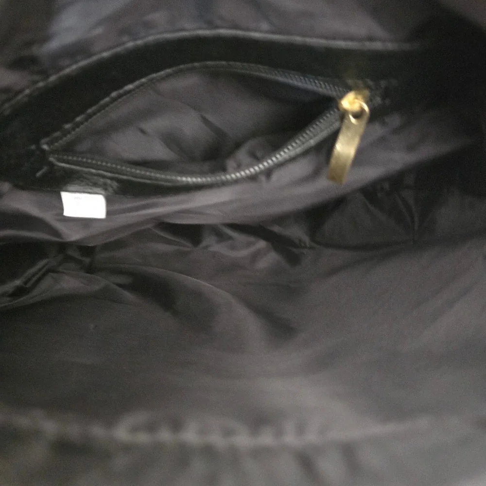 Genuine Leather Backpack Purse Black Whipstitch Made in Mexico Gold‎ Hardware